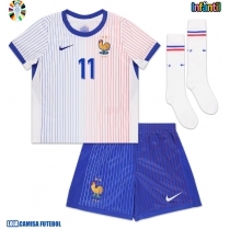 Camisa de Futebol França Ousmane Dembele #11 Equipamento Secundário Infantil Europeu 2024 Manga Curta (+ Calças curtas)